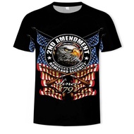 Unisex T-Shirt 3D Print 2nd Amendment