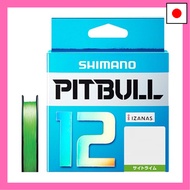 Shimano Pitbull PE Line, 12-strand braid, 200m, 0.8号 (size 0.8), Site Lime, 18.3lb, PL-M62R