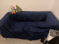 IKEA Sofa 深藍色天鵝絨沙發套連梳化