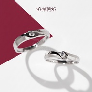 Silver Palladium Platinum Gold Couple Wedding Ring Engagement Proposal AE003