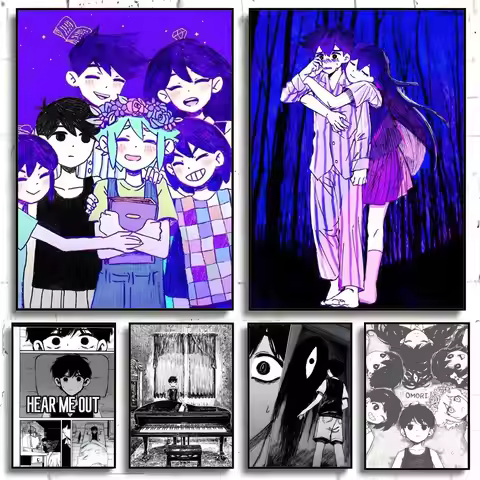 Game OMORI Poster Self-adhesive Art Waterproof Paper Sticker Coffee House Bar Room Wall Decor