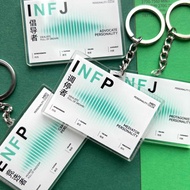 Bu Lazy MBTI Type 16 Personality Keychain Peripheral Schoolbag Pencil Case Text Niche Pendant Gift I