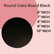 Round Black Papan Kek Cake Board Round Pelapik Kek Papan Kek Hitam Balck Board Papan Kek Murah Papan