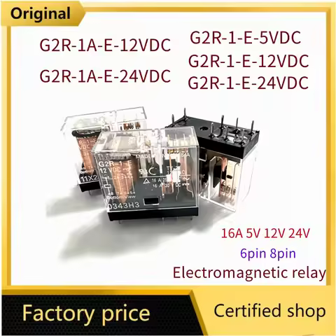 G2R-1 1A 1-E -5VDC 12VDC 24VDC Power relay 6pin 8-pin 16A G2R-1A-E-12VDC G2R-1A-E-24VDC G2R-1-E-5VDC