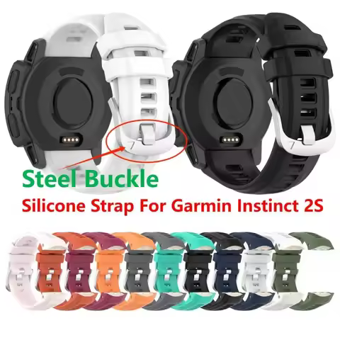 Silicone Strap For Garmin Instinct 2S Smart Watch Wrist Band Bracelet Sport Soft Wristband Accessori