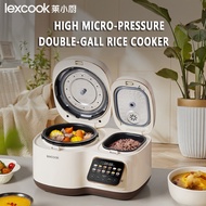 Lexcook High Micro-Pressure Double-Gall Rice Cooker 4L Household Smart Rice Cooker Soup Cooking Integrated