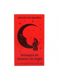 1入組天使數字信息神諭牌卡裝,用於占卜遊戲、派對聚會,西班牙語版