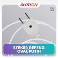 Steker Gepeng Dutron Steker Biasa Gepeng Dutron Putih Hitam SNI