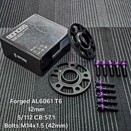 Wheel Spacer 12mm 5/112 CB:57.1 Bolts:M14x1.5 - Bonoss Spacer Kit