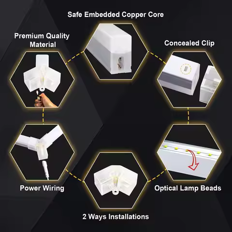 Honeycomb hexagonal LED ceiling garage light Y/120 °/90 ° accessories