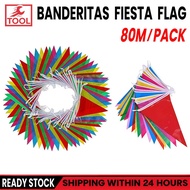 80m Banderitas Fiesta Flag Colorful Bunting Triangle Flags Birthday Wedding Party Decoration
