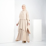 Tunic One Set Plain Premium Spandex | Batwing Top + Long Skirt - Safaa