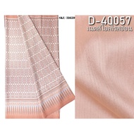 (Dress Fabric) 6-Shuttle Silk Fabric Natural Color (2 Meter Patterned + 2 Plain Color) Light Rose Sh