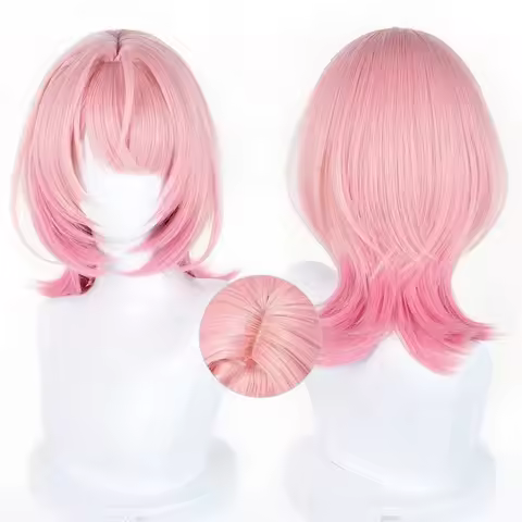 HAIRJOY Synthetic Hair Zenless Zone Zero Remielle Dan Cosplay Wigs Ombre Pink Cosplay Wig Rose Net