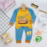 [Bé 7-32kg] Bộ dài tay siêu nhân SIZE NHÍ VÀ ĐẠI thun lạnh Minky Mom mềm mịn mát cho bé trai từ 7-32