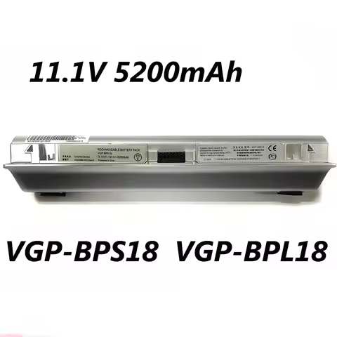 VGP-BPS18 VGP-BPL18 BPL18 BPS18 11.1V 5200mAh 57Wh Battery For Sony VPCW111XX VPCW115XW VPCW117XC VP