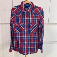 ND011 | THRIFTED Z4R4 MULTICOLOR CHECKERED PLAID SNAP BUTTON DOWN CARGO LONG SLEEVES