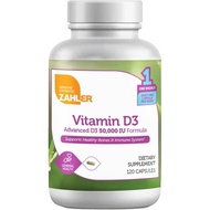 Zahler - Advanced Vitamin D3 50000 IU capsules (120 Count) Kosher Vegetarian Friendly Vitamin D for 