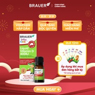 Siro BRAUER Liquid Vitamin D 400IU cho trẻ sơ sinh trở lên (10ml)