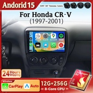Android 15 Carplay Auto 2K Screen Car Radio Multimedia Player For Honda CR-V CRV 1997 - 2001 Autorad