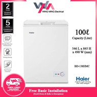Haier 100L Chest Freezer Refrigerator 1 Door/Peti Beku 1 Pintu (BD-138HMC) Peti Sejuk/Fridge/Peti Ai