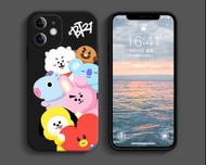 BT21 防摔矽膠手機殼適用蘋果apple iphone 防彈少年團軟手機殼 保護套 tata #12