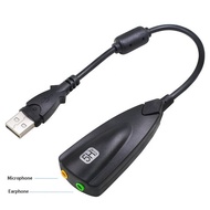 USB Sound Card 7.1 Gắn Ngoài PC Laptop USB to 3.5mm Cáp Âm Thanh Tai Nghe Mic Chuyển Đổi Jack