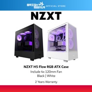 NZXT H5 Flow RGB ATX PC Case - Black/White