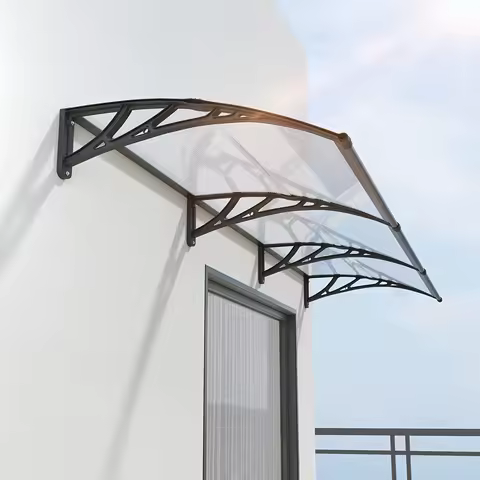 Awning Canopy for Door Window UV Rain Snow Sunlight Protection Polycarbonate Hollow Sheet Outdoor ca