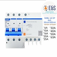 Rcbo Rccb Nxble-63 3P+N 6A 10A 16A 20A 25A 32A 40A 50A 63A 6Ka Chint