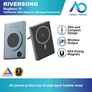 Riversong MagNano 10 (10,000mAh Fast Charging) 20W Magnetic Wireless Powerbank - 2 Years Warranty