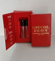 ⚠️特價 Authentic Carolina Herrera Good Girl EDP Perfume & ✅️ Bad Boy EDT toilette 1.5ml x2 gift set (男