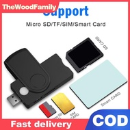 TheWoodFamily UTHAI X02 USB SIM Smart Card Reader For Bank Card CAC ID SIM TF/ MY