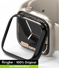 Ringke ขอบหน้าปัดสำหรับ Apple Watch 7ขอบหน้าปัดขนาด45มม. ใช้สำหรับป้องกันรอยขีดข่วนทำจากสเตนเลสสตีลอุปกรณ์เสริมสำหรับ Apple Watch 7ขนาด45มม.
