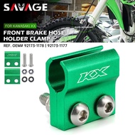 Front Brake Hose Clamp For KAWASAKI KX450 KX250 KX100 KX85 KX 250 F 450X Motorcycle Accessories Cabl
