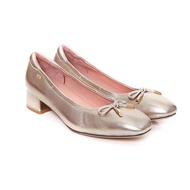 O&B รองเท้าหนังแกะ รุ่น AUDREY CLASSIC HEELS IN CHAMPAGNE-11243CS11010F_C3CPMT