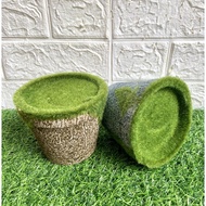 ROUND MOSS FLOWER VASE - ARTIFICIAL FLOWER VASE - FLOWER VASE