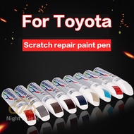 FOR Toyota Car Scratch Repair Agent Auto Touch Up Pen Car Care Scratch Clear Remover Paint Care Waterproof Auto Mending Fill Paint Pen Tool For Toyota Camry Altis Vigo Fortuner CHR Vios Yaris Ativ Hilux REVO Avanza sienta hiace commuter innova Fortuner
