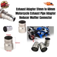 Motorcycle Exhaust Pipe Adapter Reducer Muffler Connector Stainless Steel Motorcycle Exhaust Adapter