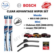 BOSCH Clear Advantage U Hook Wiper Set Mini Cooper F56 2014+ / Clubman R55 2008-2015 / Mazda MX-5 MX