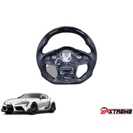 Toyota Supra A90 MK5 (2019-2021) RPM LED Steering Wheel Real Carbon Fiber Race Display Performance D
