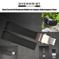 สายนาฬิกาแบบยาง รุ่น Curved End FKM Deployant for Longines Hydroconquest 41mm