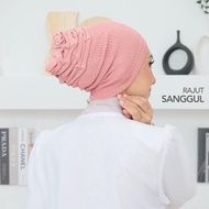 ALAYNA Inner Sanggul Rajut | Scarf Anak Tudung Scaf Knit Skaf Anti Migrain Serkup Iner Cotton Knitte