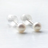 高光澤 5A 等級白色珍珠耳釘 2mm 或 3mm