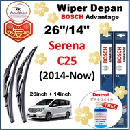 Nissan Serena C26  26  / 14   -  Bosch Advantage Wiper BA2614 - Wiper Depan