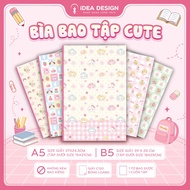 Cute Wrapping Paper A5/B5 Glossy C150 Paper with Cute Bear Rabbit Kitty Duck Pattern