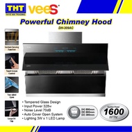 VEES 1600 m3/h Cooker Hood Tempered Glass Touch Control Auto Cover Open System Chimney Hood DH-309AC