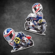 Ready Stock Cartoon Motorcycle Electric Vehicle Unique Modified Car Sticker Q Version Rider Waterpro