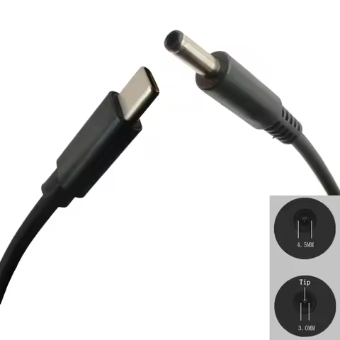 USB C to 4.5mm Laptop Charging Cable Type C to DC 4.5 X 3.0mm Converter Fast 65W PD Power Charger Su