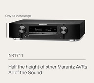 Marantz NR1711 8K Slim 7.2 Channel Ultra HD AV Receiver (2020 Model) Wi-Fi Bluetooth HEOS Built-in